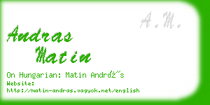 andras matin business card